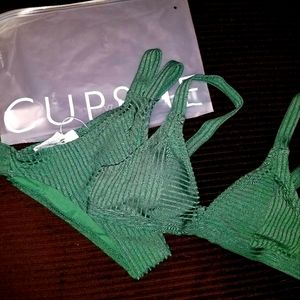 Green Ribbed Bikini